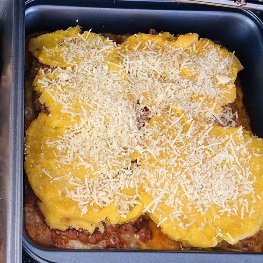 Lasagña de plátano