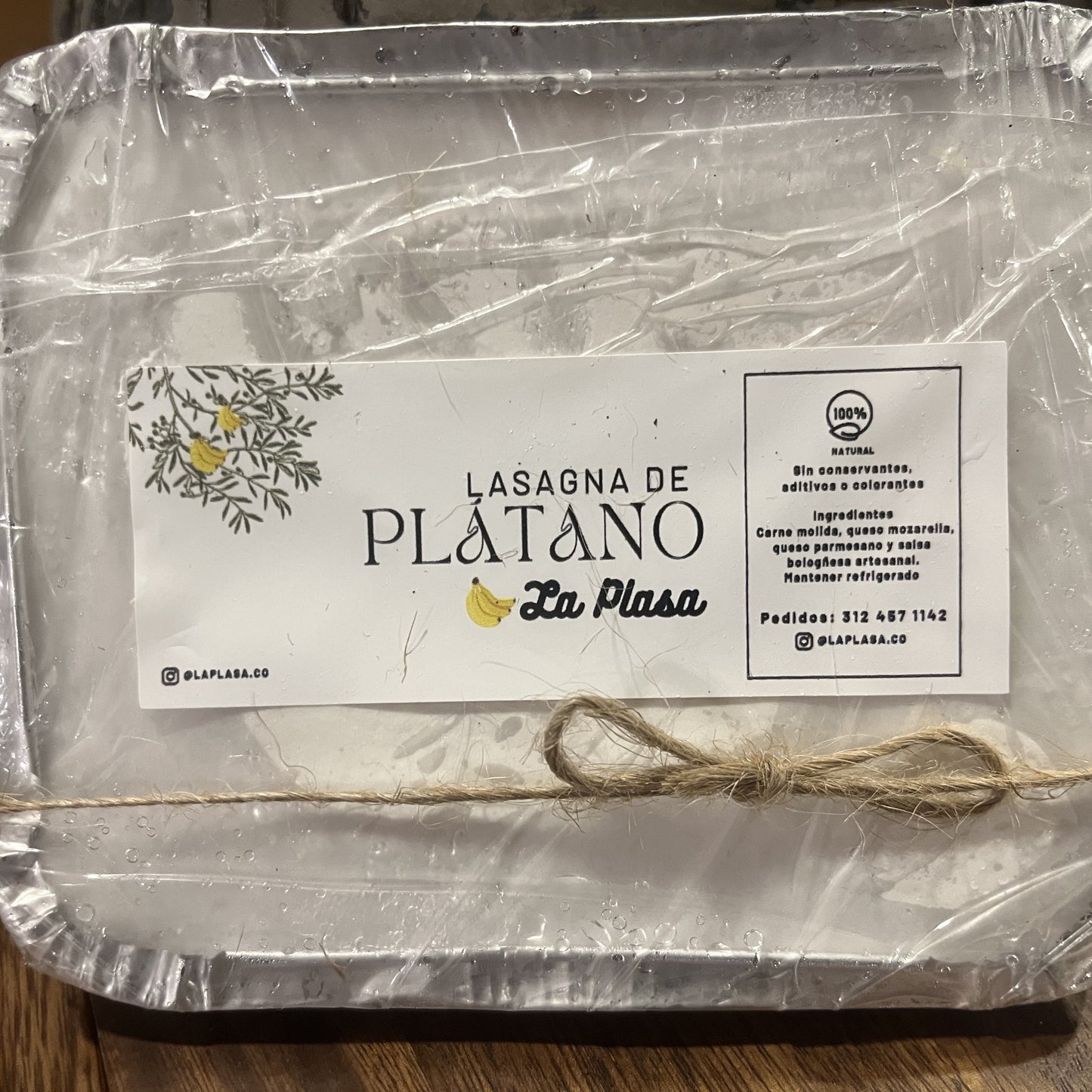 Lasagña de plátano